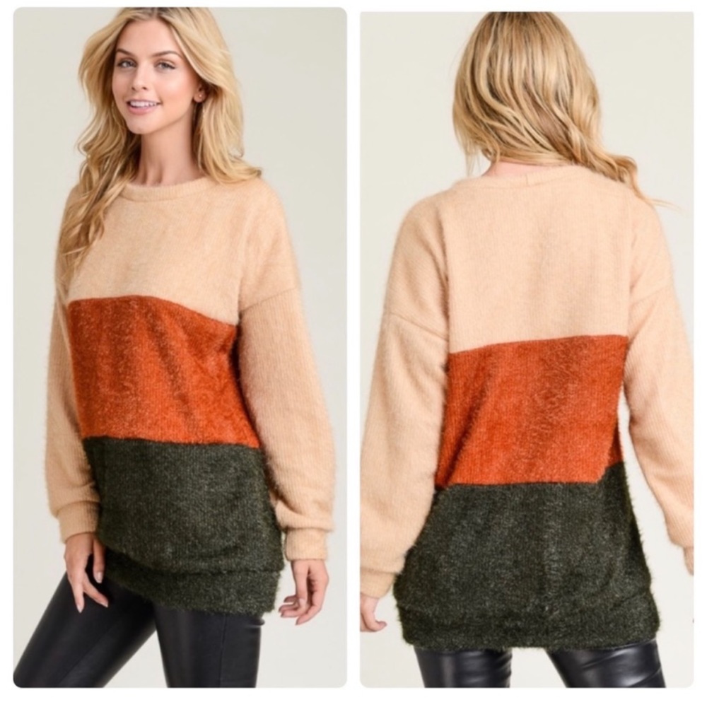 🍁Color Block Sweater Top🍁